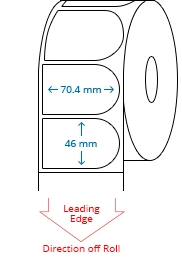 70.4 mm x 46 mm Roll Labels