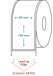 40 mm x 190 mm Roll Labels