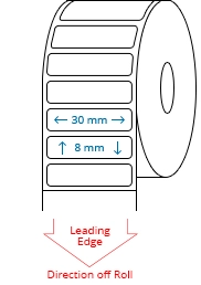 30 mm x 8 mm Roll Labels