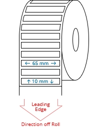 65 mm x 10 mm Roll Labels