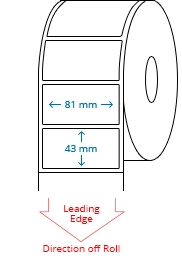 81 mm x 43 mm Roll Labels