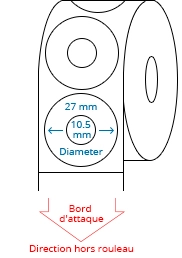 27 mm Étiquettes de rouleau de cercle