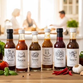 Artisan Sauce Bottle Labels