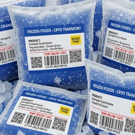 Frozen Food Labels for Cryogenic Transport