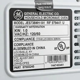Home Appliance Labels