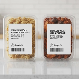 Sterilized Food Container Labels