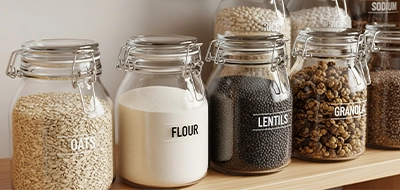 Clear Bulk Food Storage Labels 
