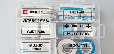 Clear First Aid Kit Labels 