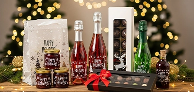 Clear Holiday-Themed Labels 