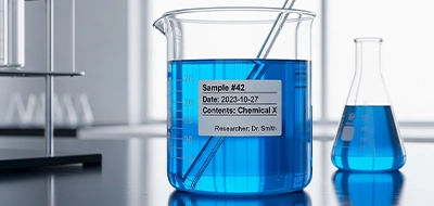 Clear Lab Sample Labels 