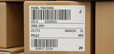 Clear Parcel Tracking Barcode Labels 