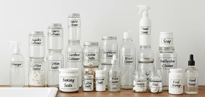 Clear Refillable Container Labels 