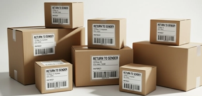 Clear Return Shipping Labels 