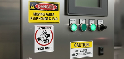 Clear Warning Labels for Machinery 