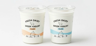 Clear yogurt container labels 