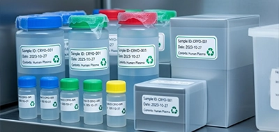 Compostable Cryogenic Container Labels 