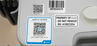 Hospital Equipment Tracking Labels 