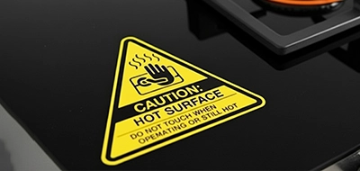 Hot Plate Warning Labels 