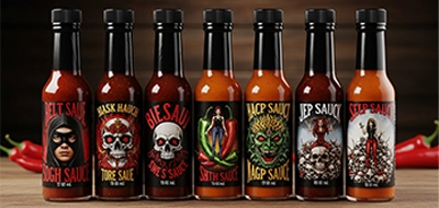 Hot Sauce Bottle Labels 
