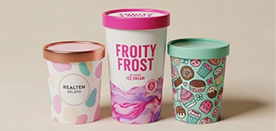 Ice Cream Tub Labels for Deep-Freeze Storage 