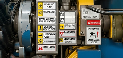 Machinery Part Labels 