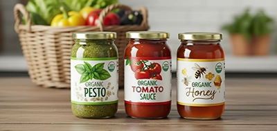 Organic Food Jar Labels 