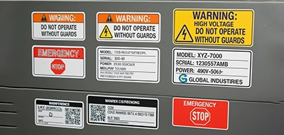 Outdoor Equipment Labels 