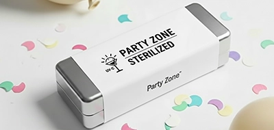 Party Decoration Labels for Sterilized Spaces 