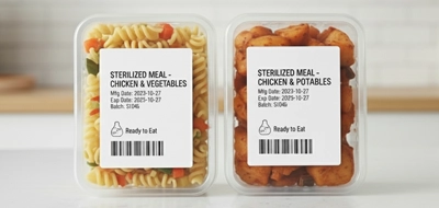 Sterilized Food Container Labels 