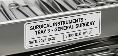 Surgical Instrument Tray Labels 