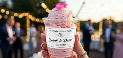 Wedding Favor Labels for Frozen Treats 